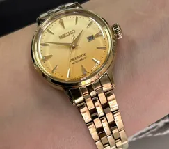 Relógio Seiko Presage Feminino SRE018 Automático Dourado | Taniguchi Relógios - imagem 5