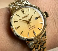 Relógio Seiko Presage Feminino SRE018 Automático Dourado | Taniguchi Relógios - imagem 6