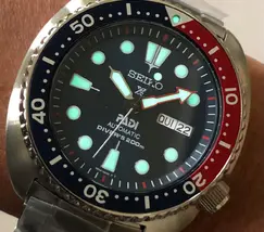 Seiko Automático Prospex Turtle PADI SRPE99 Pepsi - imagem 7