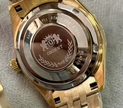 Relógio Orient 3 Estrelas NH5GG001 Dourado Automático Hacking | Taniguchi Relógios - imagem 6
