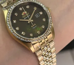 Relógio Orient 3 Estrelas NH5GG001 Dourado Automático Hacking | Taniguchi Relógios - imagem 5
