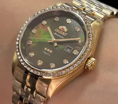 Relógio Orient 3 Estrelas NH5GG001 Dourado Automático Hacking | Taniguchi Relógios - imagem 4