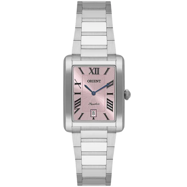 Orient Quartzo Eternal Feminino "Tank" LBSS1035 Salmão