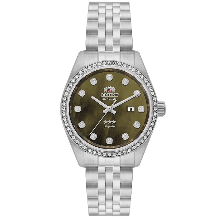 Relógio Orient Feminino Automático NH5SS001-E1SX Safira Original | Taniguchi Relógios