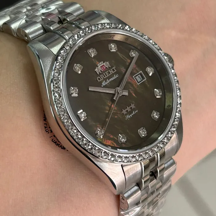 Relógio Orient Feminino Automático NH5SS001-E1SX Safira Original | Taniguchi Relógios