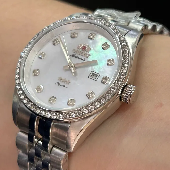 Relógio Orient Feminino Automático NH5SS001-B1SX Safira Original | Taniguchi Relógios