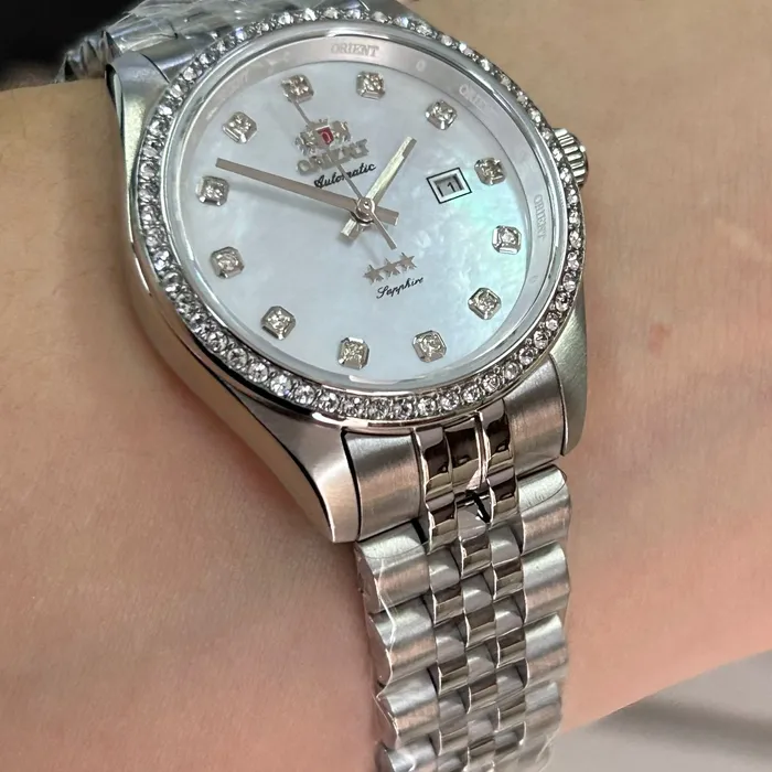 Relógio Orient Feminino Automático NH5SS001-B1SX Safira Original | Taniguchi Relógios
