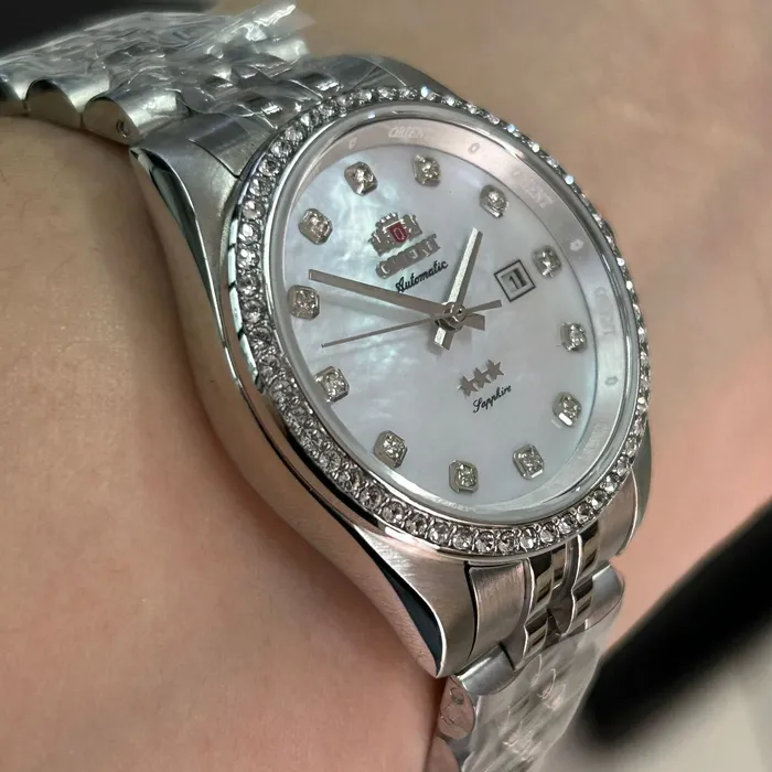 Relógio Orient Feminino Automático NH5SS001-B1SX Safira Original | Taniguchi Relógios