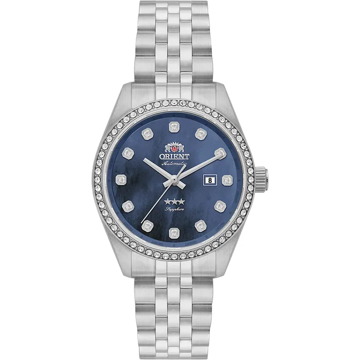 Relógio Orient Feminino Automático NH5SS001-D1SX Safira Original | Taniguchi Relógios