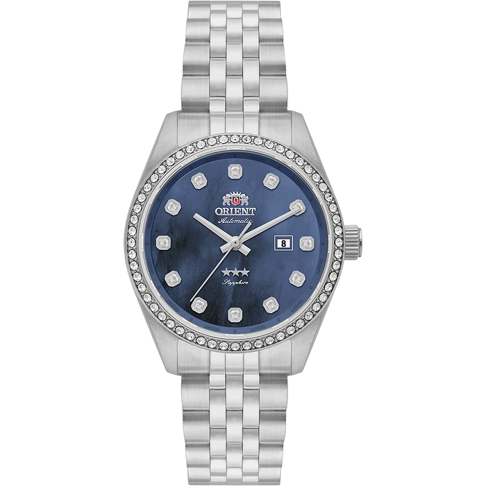 Relógio Orient Feminino Automático NH5SS001-D1SX Safira Original | Taniguchi Relógios