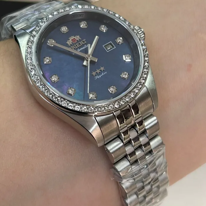 Relógio Orient Feminino Automático NH5SS001-D1SX Safira Original | Taniguchi Relógios
