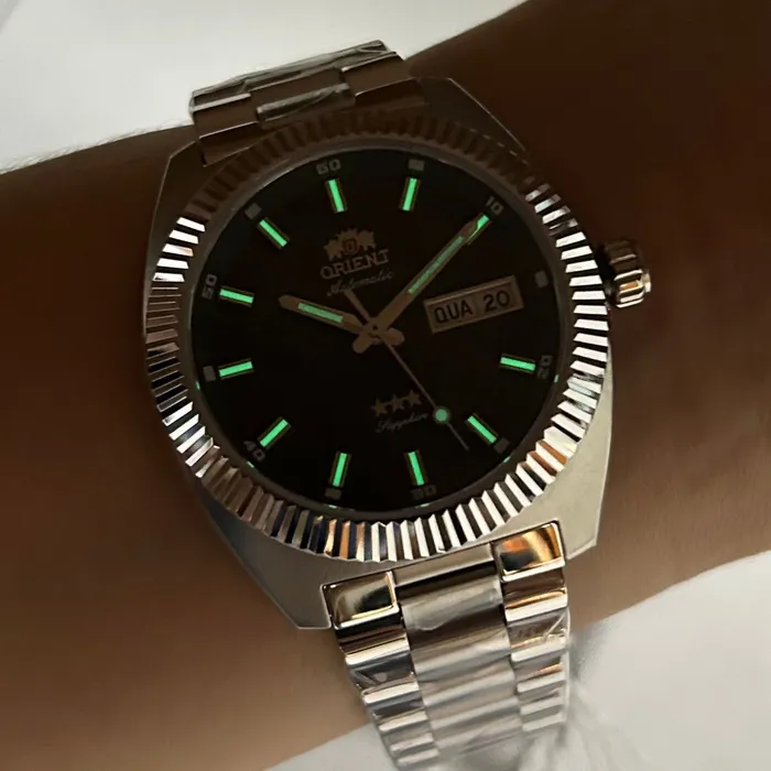 Relógio Orient Heritage YN6SS026 Automático Safira 100m Original | Taniguchi Relógios
