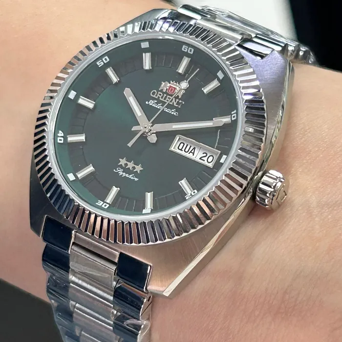 Relógio Orient Heritage YN6SS026 Automático Safira 100m Original | Taniguchi Relógios