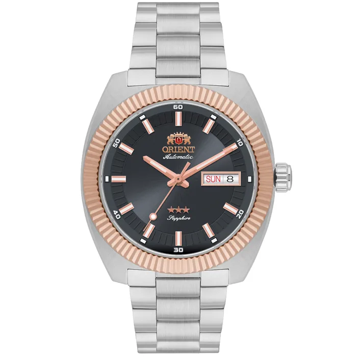 Relógio Orient Heritage YN6MM026 Misto Automático Safira 100m Original | Taniguchi Relógios