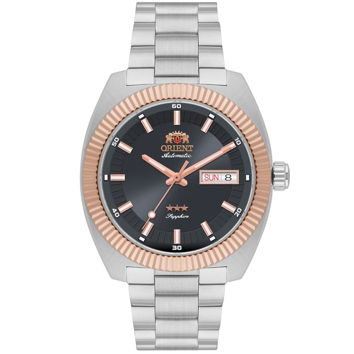 Relógio Orient Heritage YN6MM026 Misto Automático Safira 100m Original | Taniguchi Relógios