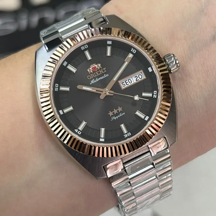 Relógio Orient Heritage YN6MM026 Misto Automático Safira 100m Original | Taniguchi Relógios