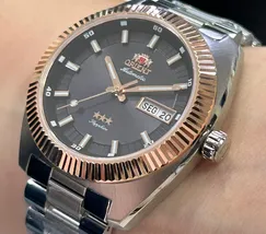 Relógio Orient Heritage YN6MM026 Misto Automático Safira 100m Original | Taniguchi Relógios - imagem 4