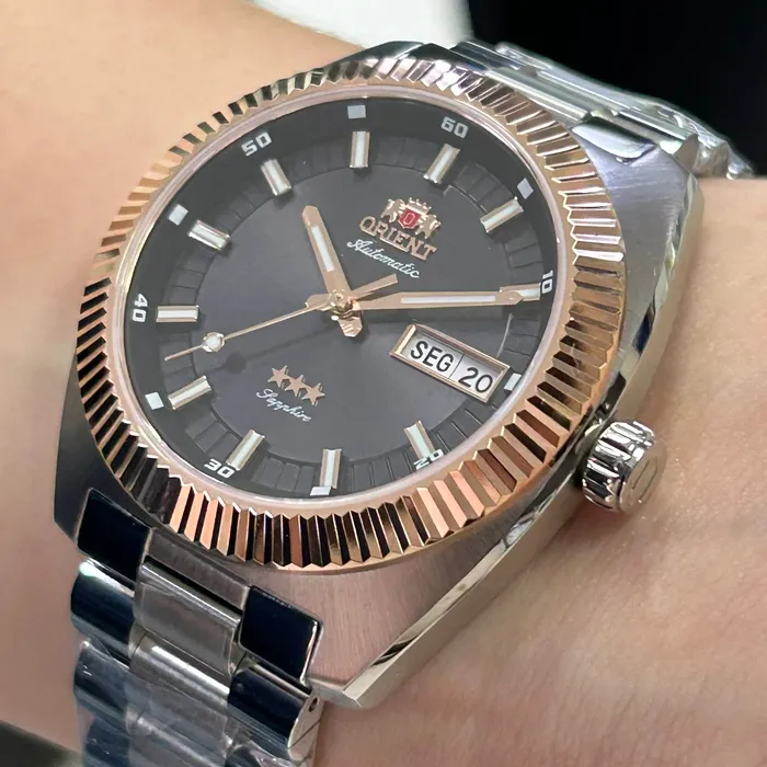Relógio Orient Heritage YN6MM026 Misto Automático Safira 100m Original | Taniguchi Relógios