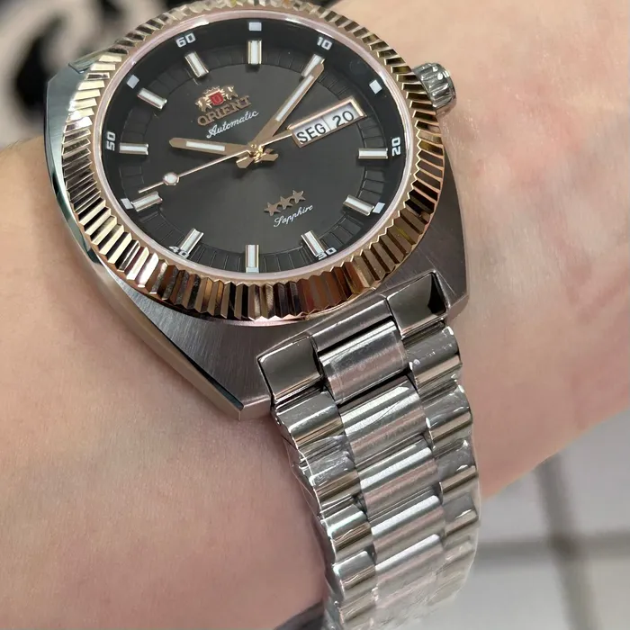 Relógio Orient Heritage YN6MM026 Misto Automático Safira 100m Original | Taniguchi Relógios