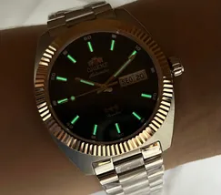 Relógio Orient Heritage YN6MM026 Misto Automático Safira 100m Original | Taniguchi Relógios - imagem 6