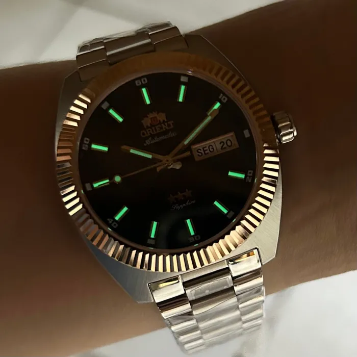 Relógio Orient Heritage YN6MM026 Misto Automático Safira 100m Original | Taniguchi Relógios