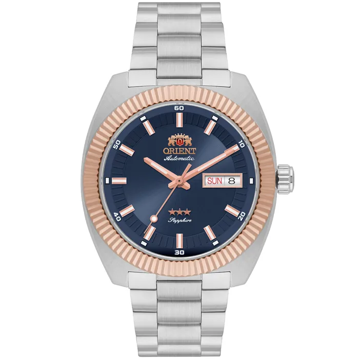 Relógio Orient Heritage YN6MM026 Misto Automático Safira 100m Original | Taniguchi Relógios