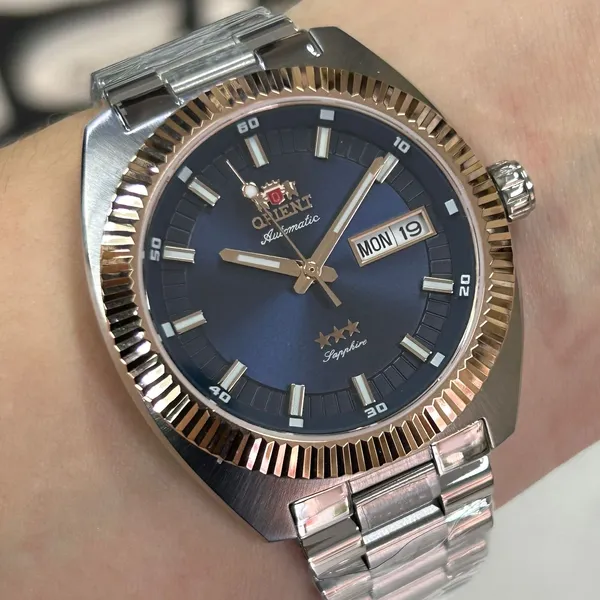 Orient 3 Estrelas Automático Heritage YN6mm026 Azul