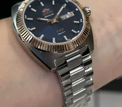 Relógio Orient Heritage YN6MM026 Misto Automático Safira 100m Original | Taniguchi Relógios - imagem 5