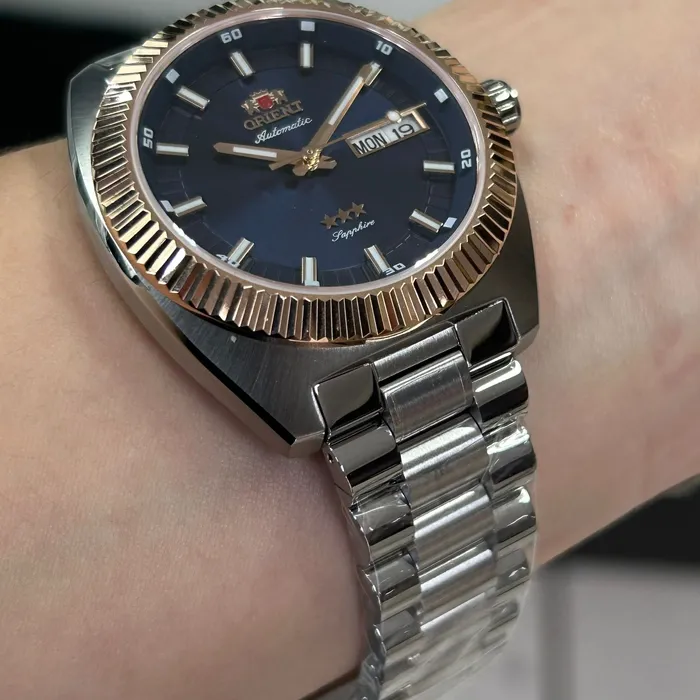 Relógio Orient Heritage YN6MM026 Misto Automático Safira 100m Original | Taniguchi Relógios