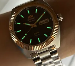 Relógio Orient Heritage YN6MM026 Misto Automático Safira 100m Original | Taniguchi Relógios - imagem 6