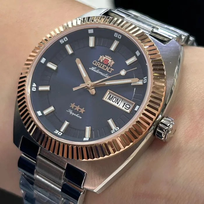 Relógio Orient Heritage YN6MM026 Misto Automático Safira 100m Original | Taniguchi Relógios