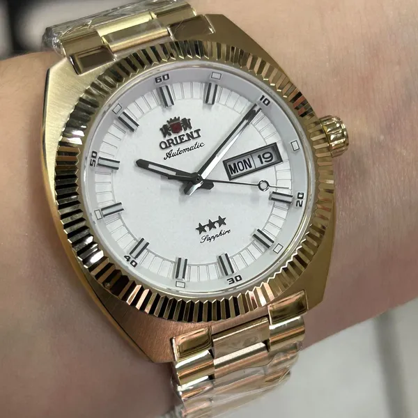 Orient 3 Estrelas Automático Heritage YN6GG026 S1KX Branco