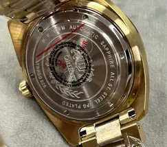 Relógio Orient Heritage YN6GG026 S1KX Dourado Automático Safira 100m Original | Taniguchi Relógios - imagem 7