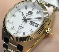 Relógio Orient Heritage YN6GG026 S1KX Dourado Automático Safira 100m Original | Taniguchi Relógios - imagem 4