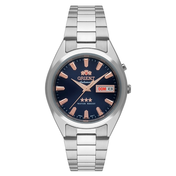 Orient 3 EStrelas Automático classico 469SS084NH Azul