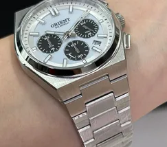 Relógio Orient SolarTech Cronógrafo MBSSC274 S1SX Panda Original | Taniguchi Relógios - imagem 5