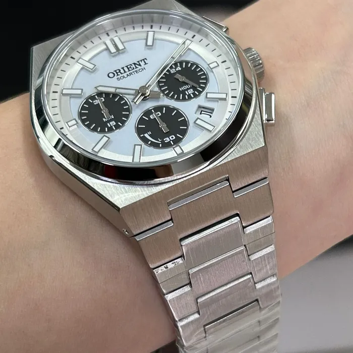 Relógio Orient SolarTech Cronógrafo MBSSC274 S1SX Panda Original | Taniguchi Relógios