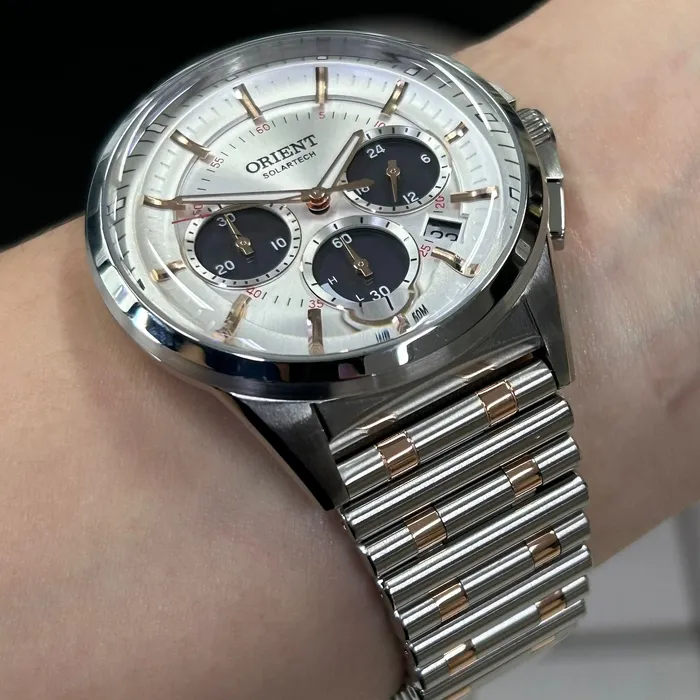 Relógio Orient SolarTech Neo Vintage MTSSC046 Cronógrafo Original | Taniguchi Relógios