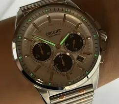 Relógio Orient SolarTech Neo Vintage MTSSC046 Cronógrafo Original | Taniguchi Relógios - imagem 6