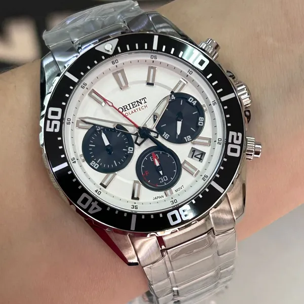 Orient Solartech Cronografo Elite Sea MBSSC288 S1SX Panda