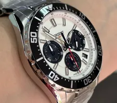 Relógio Orient ST Elite Sea MBSSC288 S1SX SolarTech Panda Safira Original | Taniguchi Relógios - imagem 3