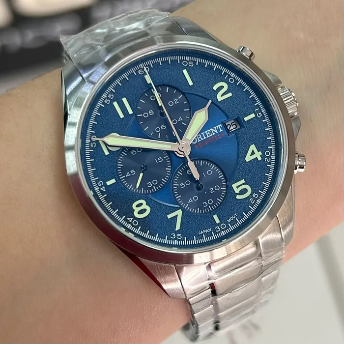 Relógio Orient SolarTech Cronógrafo MBSSC302 D2SX Safira Original | Taniguchi Relógios