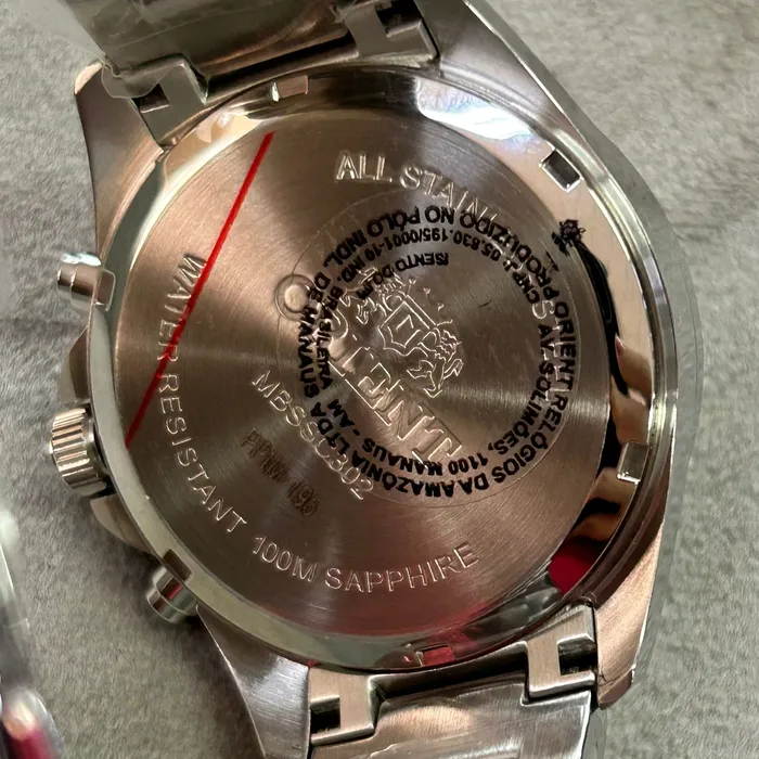 Relógio Orient SolarTech Cronógrafo MBSSC302 D2SX Safira Original | Taniguchi Relógios