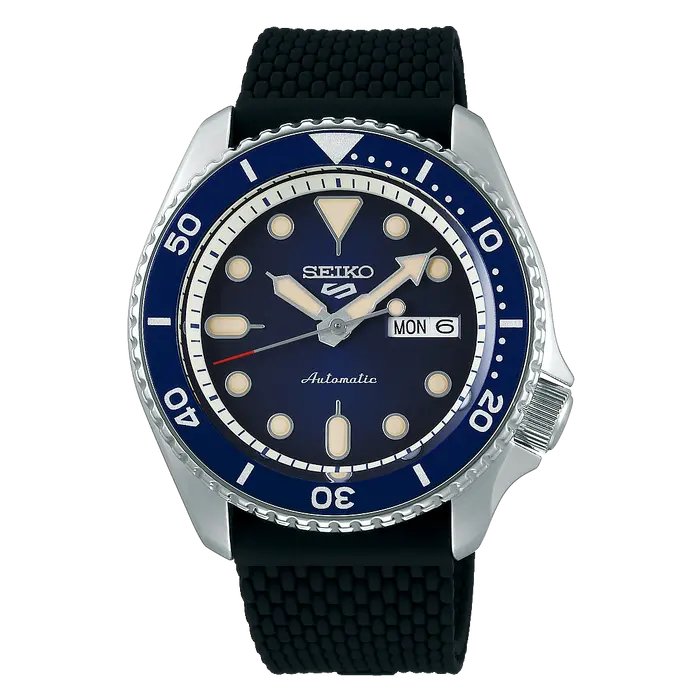 Relógio Seiko 5 Sports SRPD71K2 Automático Suits Azul Original | Taniguchi Relógios