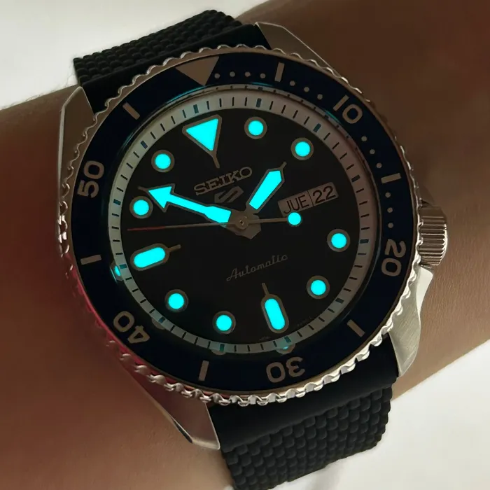Relógio Seiko 5 Sports SRPD71K2 Automático Suits Azul Original | Taniguchi Relógios