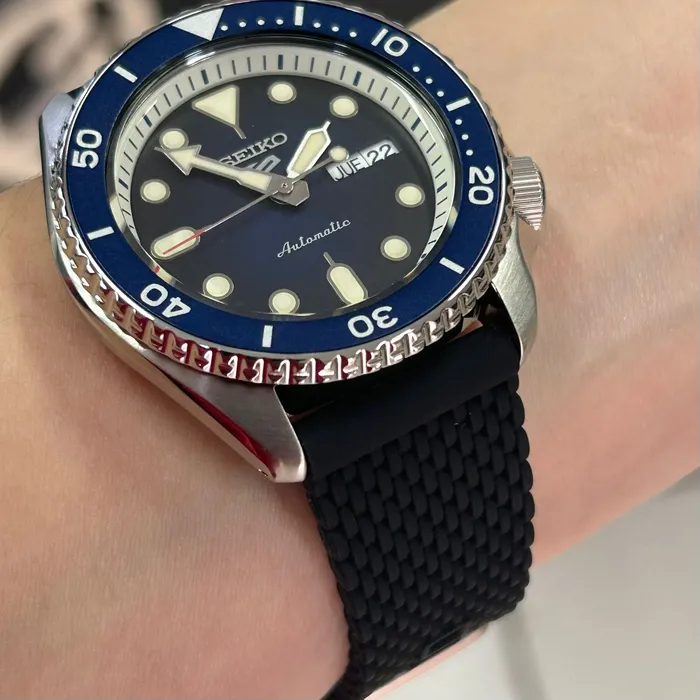 Relógio Seiko 5 Sports SRPD71K2 Automático Suits Azul Original | Taniguchi Relógios