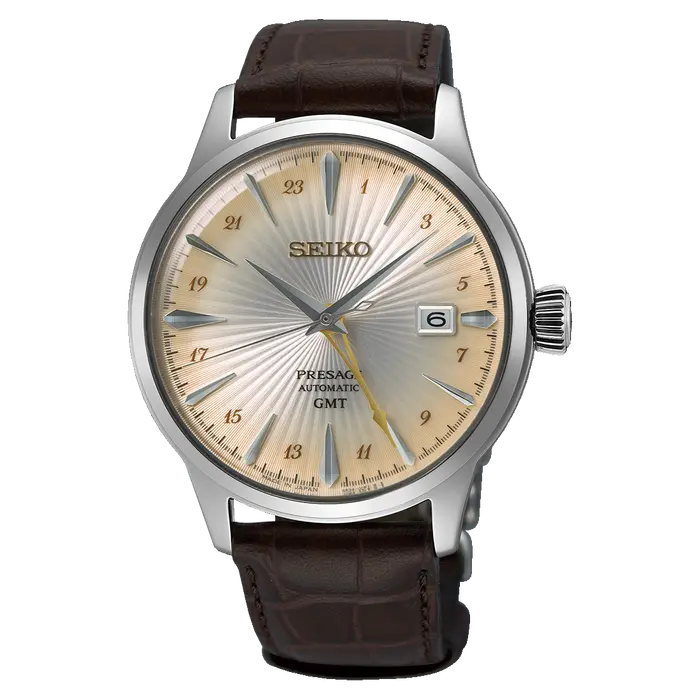 Relógio Seiko Presage Cocktail Time GMT SSK041J1 Rusty Nail Original | Taniguchi Relógios
