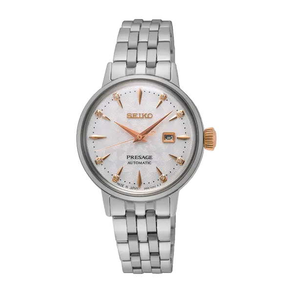 Seiko Presage feminino Automático Cocktail time Diamond SRE009J1 Clover Club