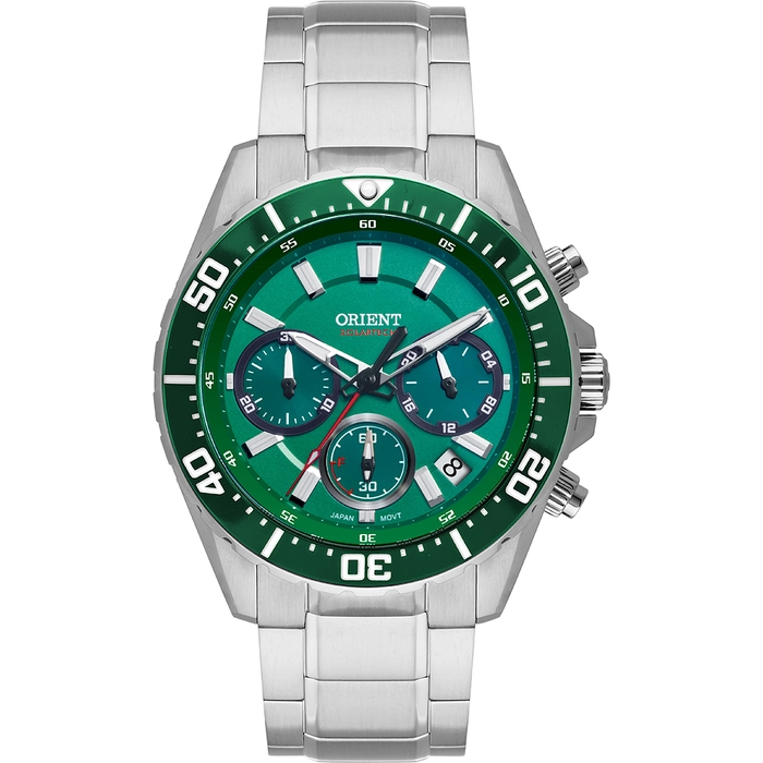 Relógio Orient ST Elite Sea MBSSC288 E1SX SolarTech Safira Original | Taniguchi Relógios