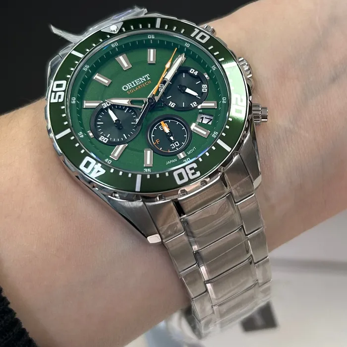 Relógio Orient ST Elite Sea MBSSC288 E1SX SolarTech Safira Original | Taniguchi Relógios